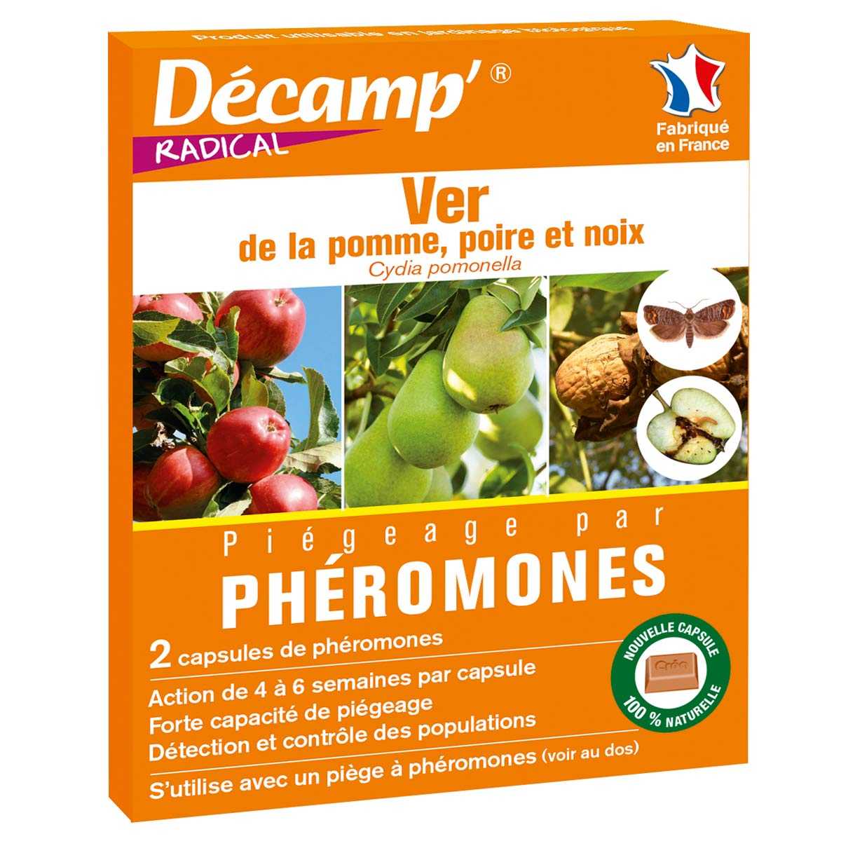 Phéromone carpocapse pommes poires noix - 3 mois (2 capsules)