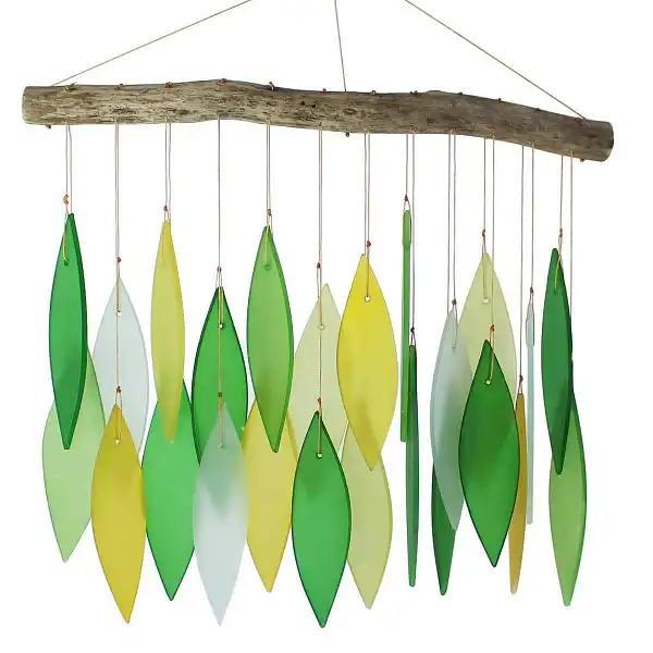 carillon artisanal verre vert