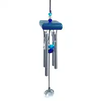 Carillon à vent Diam's bleu - H.29cm