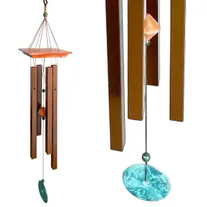 Carillon à vent turquoise H.77cm