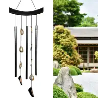 Carillon pagode énergie chi - 3 tubes aluminium - H. 57cm