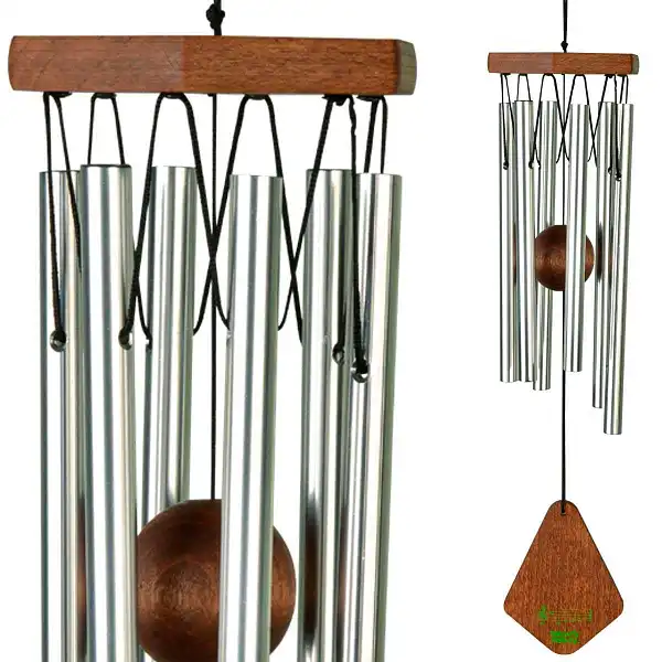 carillon vent bois alu argent