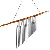 Carillon flûte - aluminium et bois L.40 x H.20 cm