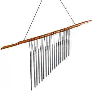 Carillon flûte - aluminium et bois L.40 x H.20 cm
