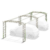 Carport Pagode double voiture 24.6m2