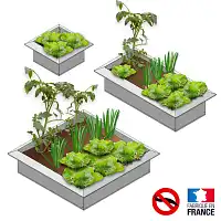 Carré potager acier avec retour anti limace et anti escargot  Carré potager acier avec retour anti limace et anti escargot