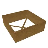 Carré potager en acier corten - L.99 x l.99 x H.35cm