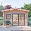 Chalet de jardin LANTENAY 12m2 - Bois Douglas 55mm fabrication française L. 3,9 x l. 2,9 x H. 2,7m