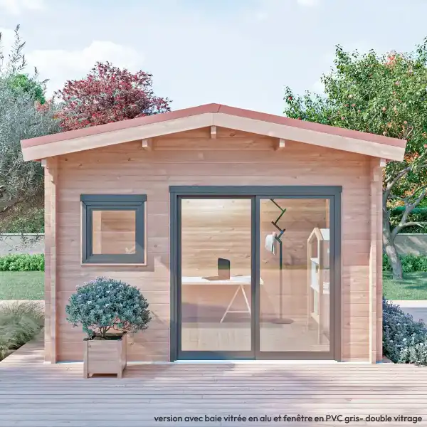 chalet bureau jardin bois