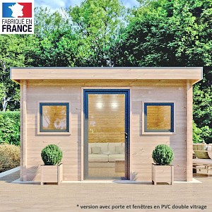 Lien vers un produit variante ou accessoire : Chalet de jardin BALMAY 16m2 - Bois Douglas français L. 3,9 x l. 3,9 x H. 2,5m