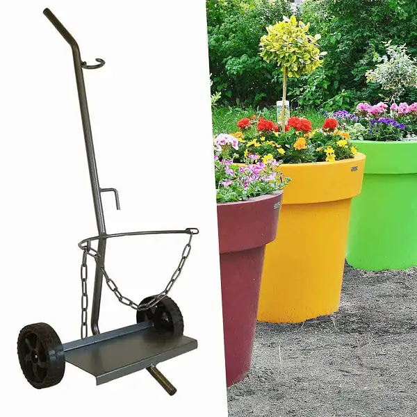 chariot pot fleur