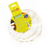 Charlottes réutilisables en coton bio - 15, 17 et 19cm - lot de 3