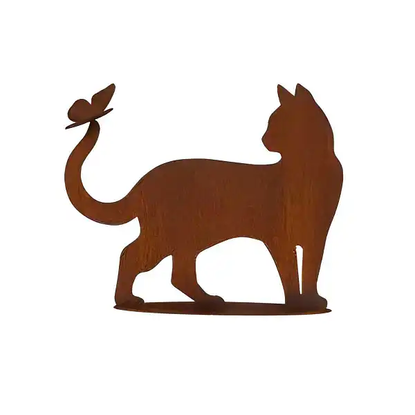 chat papillon metal acier chat papillon metal acier