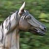 Statue Cheval en bronze - Sculpture animaux de jardin - L. 250 x l. 60 x H. 210 cm