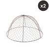 Cloches de protection en grillage à poule H. 26cm - lot de 2