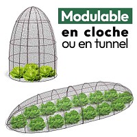 Cloche pour le jardin en grillage à poule Ogive ou Tunnel de protection jeunes plants -  D. 50 x H. 75cm