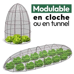 Cloche pour le jardin en grillage à poule Ogive ou Tunnel de protection jeunes plants -  D. 50 x H. 75cm