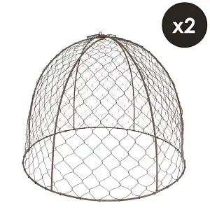 Cloches de protection en grillage à poule H. 36cm - lot de 2