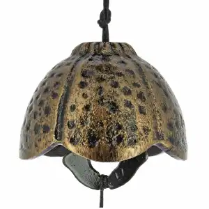 Carillon japonais - clochette - Furin Feng shui en fonte émaillée D.5cm, Bronze