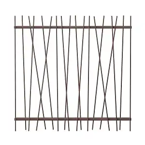 Clôture barreaudée ALIA en métal brun - L.1m x H.1m
