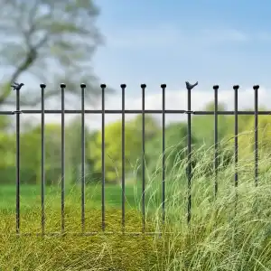 Clôture décorative PRATIC en métal noir - L.95,5 x H.91,5cm