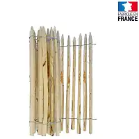 Ganivelle 0.6m haut x 10m - en châtaignier espacement 5cm