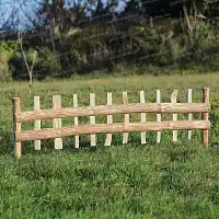 Cloture bois noisetier à planter L. 120cm x H. 30cm  Cloture bois noisetier à planter L. 120cm x H. 30cm