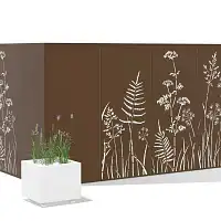 Clôture en métal avec motifs