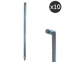 Clous de jardin 56cm en acier galvanisé - lot de 10