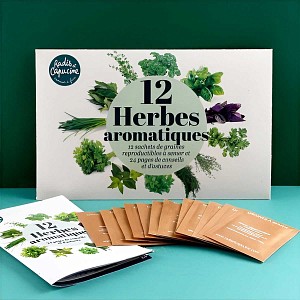 Coffret graines 12 herbes aromatiques