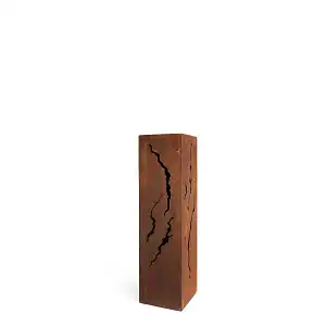 Colonne carrée en métal rouillé Terra L.20 x l.20 x H.80 cm