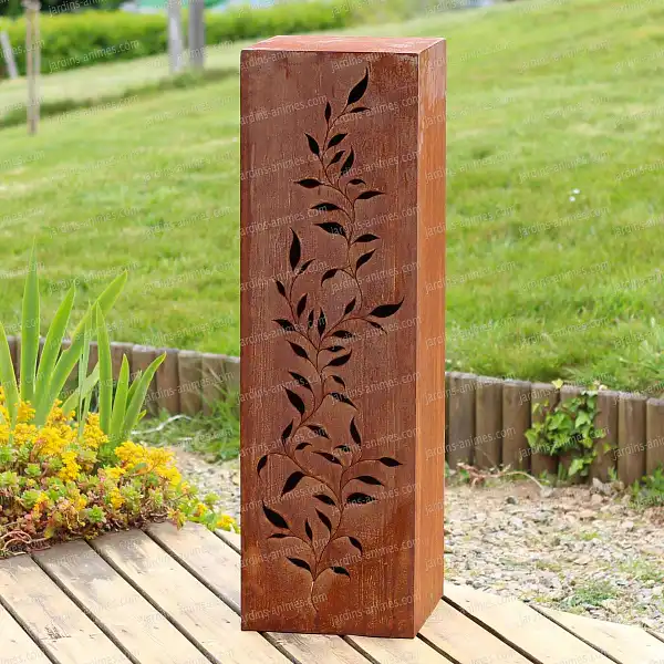 colonne metal feuille 100cm  colonne metal feuille 100cm