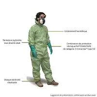 Combinaison de protection chimique phytosanitaire Cat. 3 Converstar type 5,6