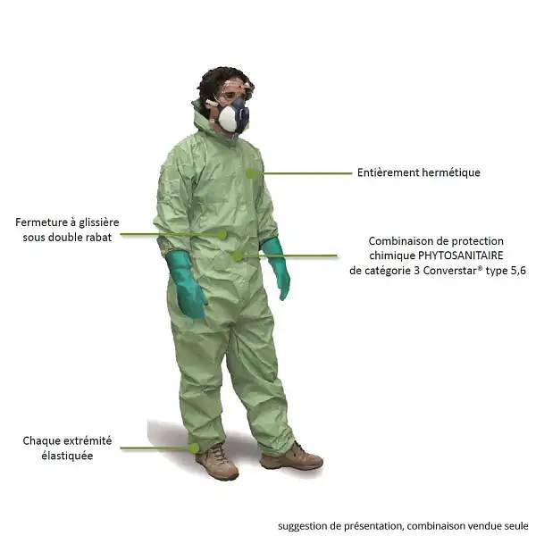 combinaison protection chimique phytosanitaire capuche