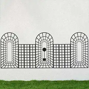 Composition en treillages acier noir - 10 éléments