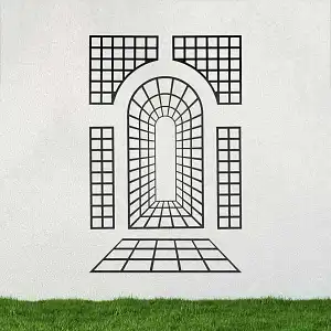 Composition en treillages acier noir - 6 éléments