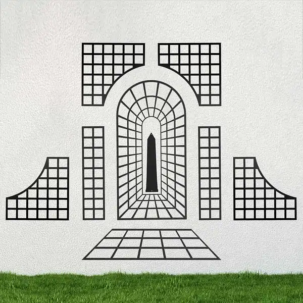 composition 9 treillages acier