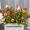 Fleur en céramique sur tige à planter - Tulipe jaune