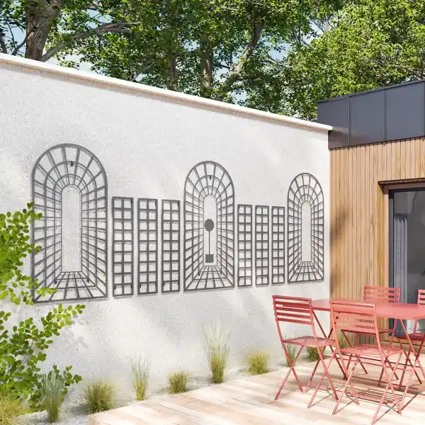 composition murale 10 treillages acier