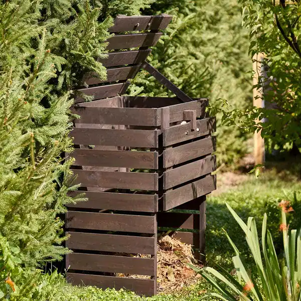 composteur bois marron 600 litres composteur bois marron 600 litres