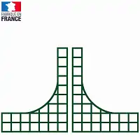 Contreforts arc boutants en bois ensemble droite et gauche - 1m x h. 1.28m