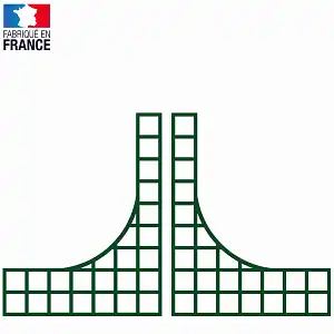 Contreforts arc boutants en bois ensemble droite et gauche - 1m x h. 1.28m