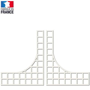 Contreforts arc boutants en bois ensemble droite et gauche - blanc - 1m x h. 1.28m