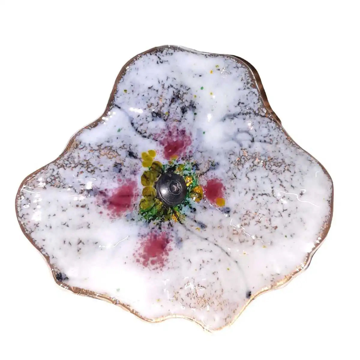 Fleur Coquelicot BLANC en verre  Fleur Coquelicot BLANC en verre