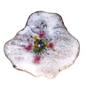 Fleur Coquelicot BLANC en verre