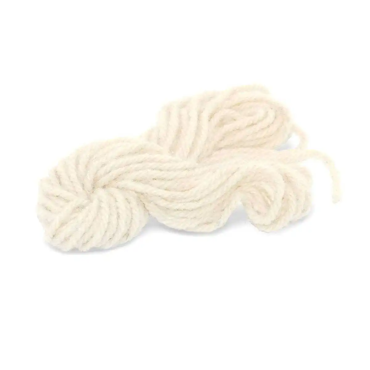 Cordelette épaisse laine de mouton - Blanc naturel 3m x 1cm  Cordelette épaisse laine de mouton - Blanc naturel 3m x 1cm
