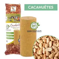 Cylindre de graisse pour oiseaux sans huile de palme - cacahuètes