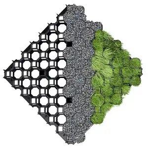 Dalle stabilisatrice à engazonner 100% recyclée