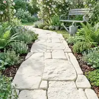 Parement extérieur en béton 0.14m2 pour mur et allée - Aspect pierre naturelle L.44 x l.29cm