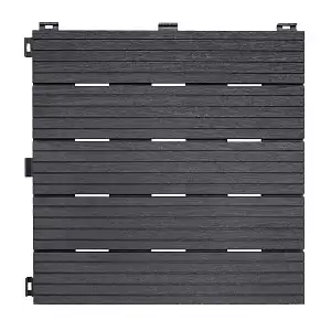 Dalles caillebotis clipsables 30x30cm - Caoutchouc recyclé - lot de 6